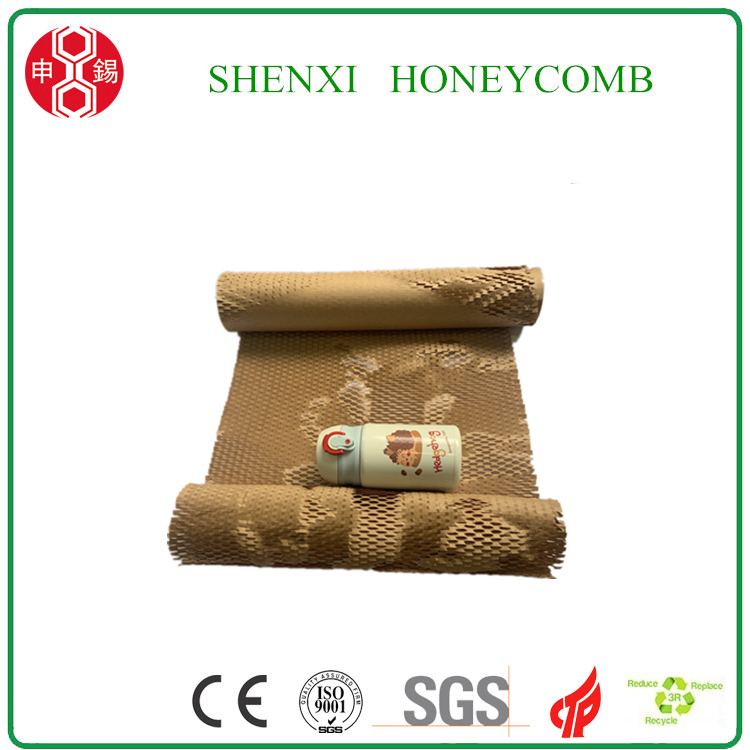 Honeycomb Biodegradable Kraft Air Cushion Paper Bag Wrap Buffer Roll