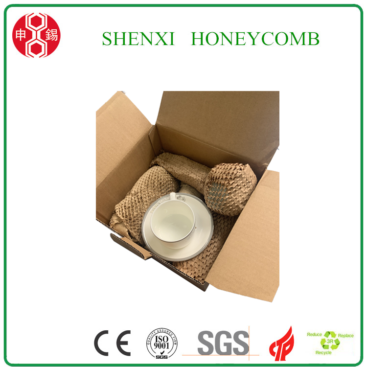 Honeycomb Biodegradable Kraft Air Cushion Paper Bag Wrap Buffer Roll