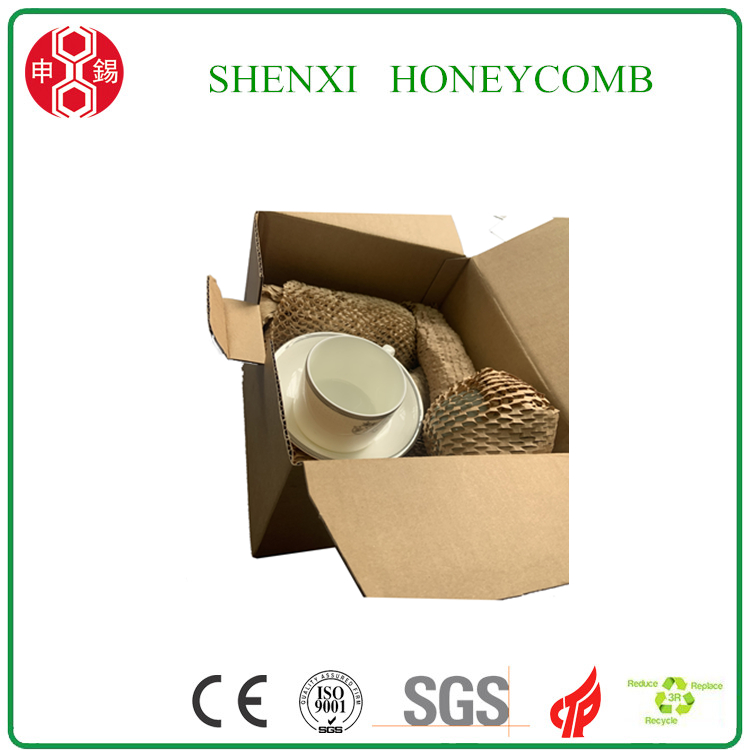 Honeycomb Biodegradable Kraft Air Cushion Paper Bag Wrap Buffer Roll