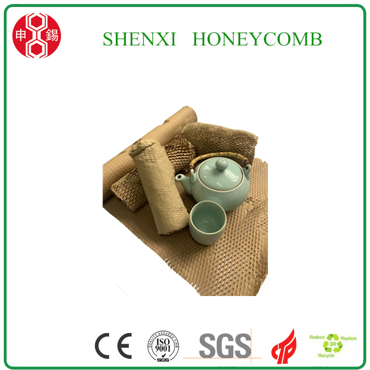 Honeycomb Biodegradable Kraft Air Cushion Paper Bag Wrap Buffer Roll