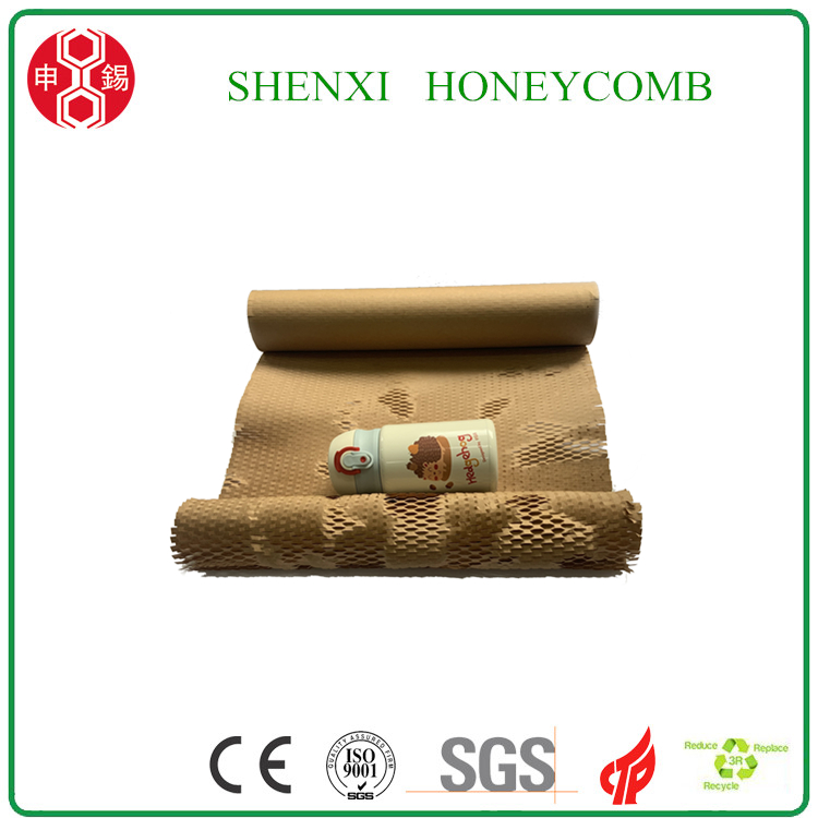 Honeycomb Biodegradable Kraft Air Cushion Paper Bag Wrap Buffer Roll