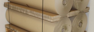 Die-crushed honeycomb separators for rolled goods