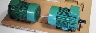 Die-crushed pad for industrial motors